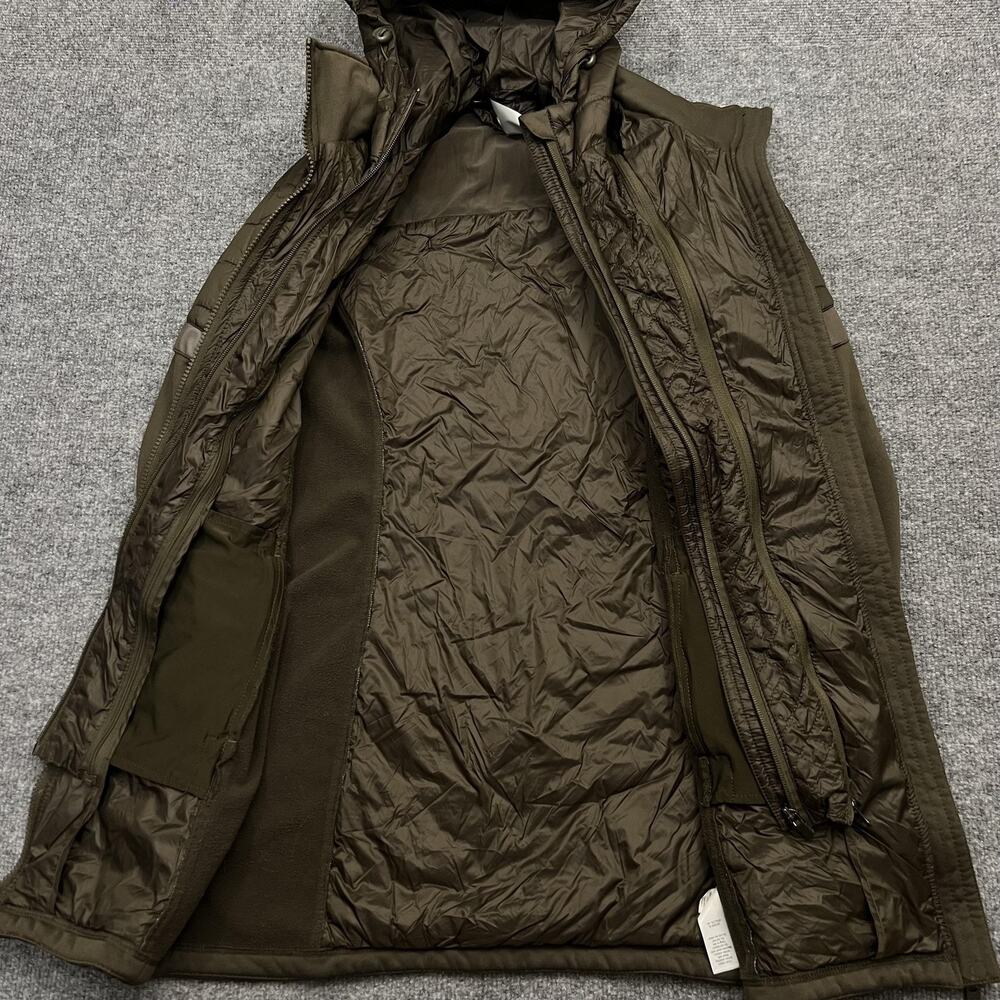 Athleta Jacket Womens Small Brown Quilted Hooded Full Zip Long Coat - Picture 5 of 10